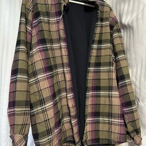 Lee riders Plaid Flannel Shirt in Purple and Tan